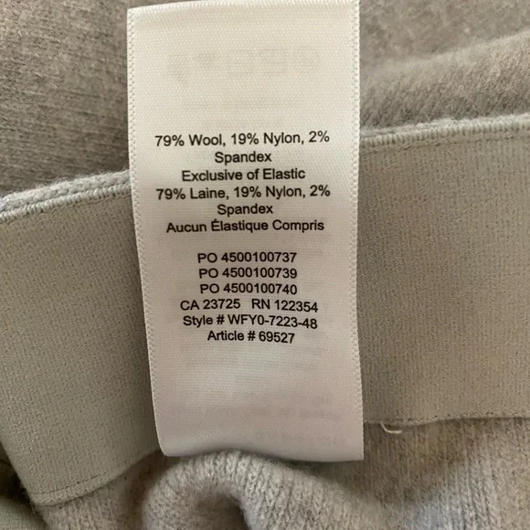 Aritzia Babaton “Johan” Wool Pencil Skirt Light Grey Rear Vent Size XS - Picture 9 of 9